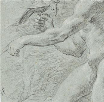 PIETRO FACCINI (Bologna 1562-1602 Bologna) Study of a Male Torso with Head Bent * Study of a Nude holding a Bird.